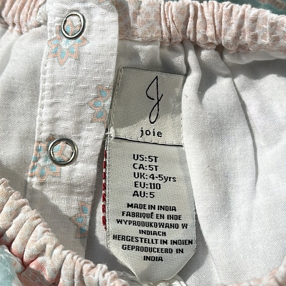 5T JOIE absolutely adorable light pink light, blue, and white waffle dress - Picture 9 of 13